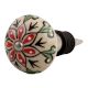 Red Leaf Flower Ceramic Wine Stopper